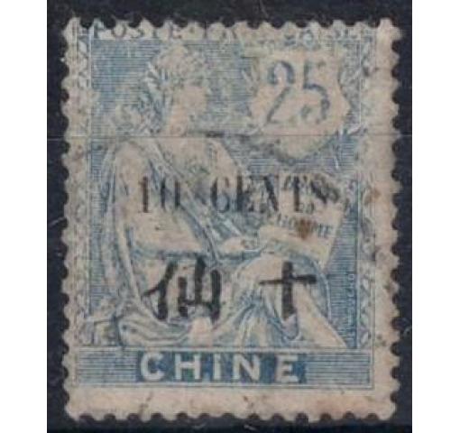 FRANCE, Post Office in China, 10C. /25C. Allegory 1903 o