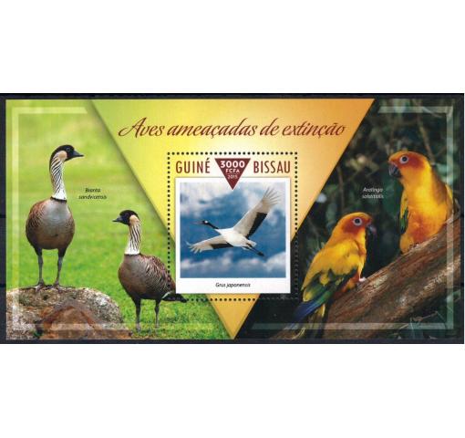 GUINEA; Endangered Birds M/S 2015 **