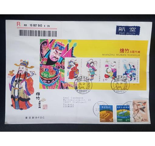 PRC, New Year Paintings M/S 2007 FDC