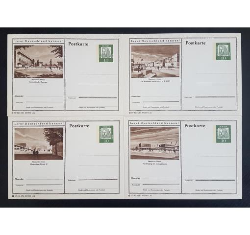 GERMANY, 10Pfg. Duerer Postal Stationery Cards (8) 1962 **