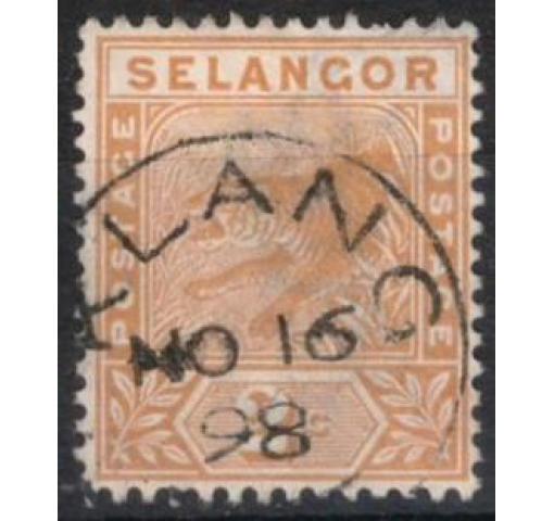 MALAYA, Selangor, 2C. Tiger 1895 o