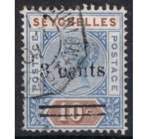 SEYCHELLES, 3C./10C. QV 1901 o