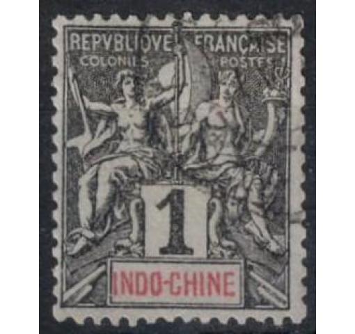 FRENCH INDOCHINA, 1C. Allegory 1892 o