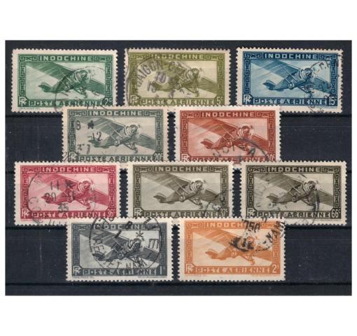 FRENCH INDOCHINA, 10 different Air Mail 1933/41 o