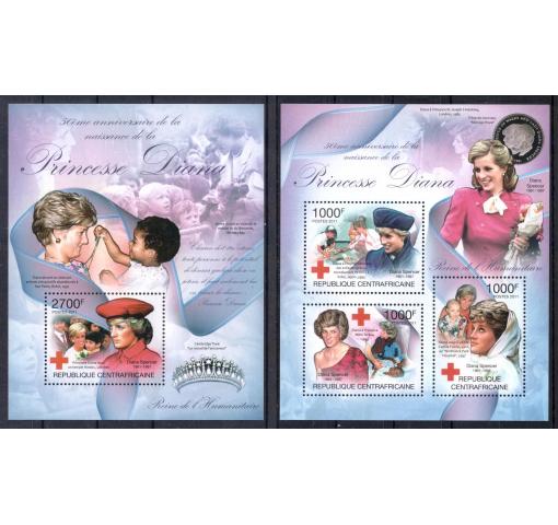 CENTRAL AFRICAN REPUBLIC, 50th Birthday of Lady Diana (Sheetlet+M/S) 2011 **