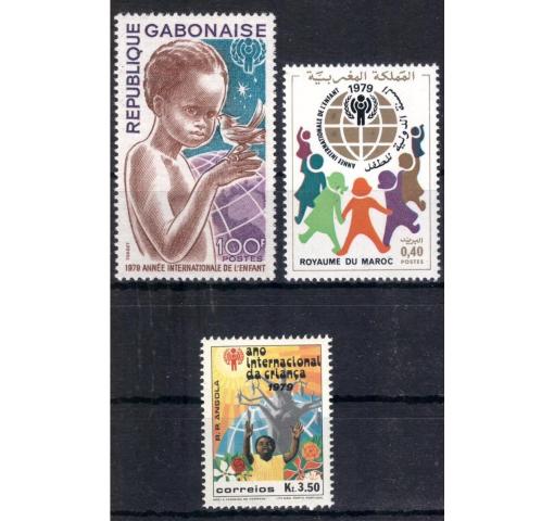 ANGOLA+GABON+MOROCCO, Year of the Child 1979 **