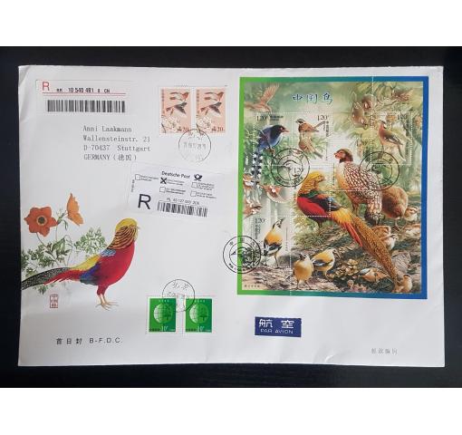 PRC, Chinese Birds 2008 FDC