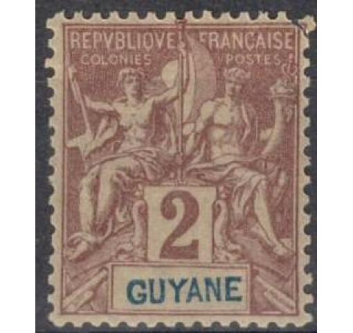 FRENCH GUAYANA, 2C. Allegory 1892 *