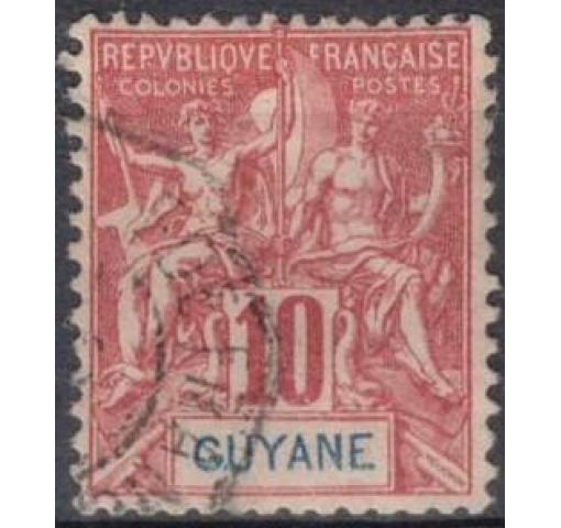 FRENCH GUYANA, 10C. Allegory 1900 o