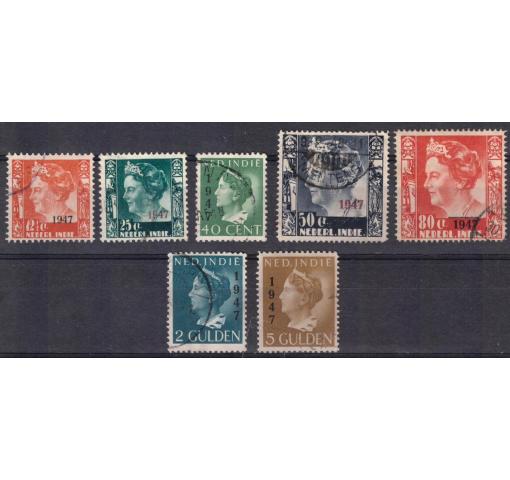 INDONESIA, Netherlands-Indies, "1947"/12 1/2C.-5G. Wilhelmina Definitives 1947 o