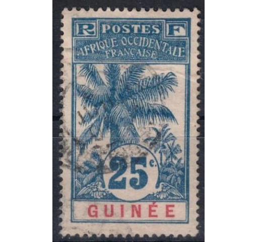 FRENCH GUINEA, 25C. Palm Tree 1906 o