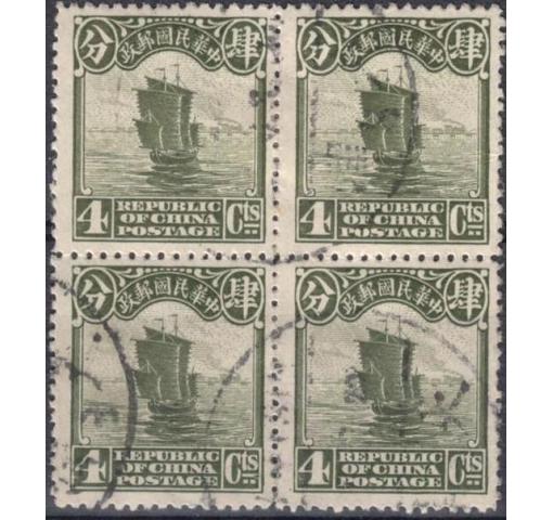 CHINA, 4C. Junk (2nd Peking Print) 1926 o