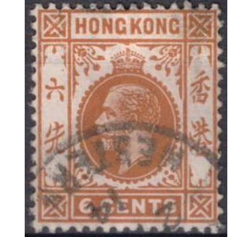 HONG KONG, 6C. KG V. (Wmk. Crown CA) 1912 o