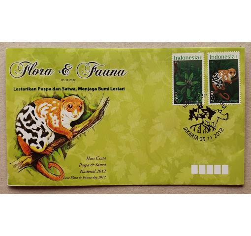 INDONESIA, Flora+Fauna 2012 FDC