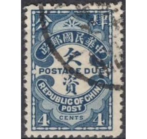 CHINA, 4C. Postage Due (Peking Print) 1915 o