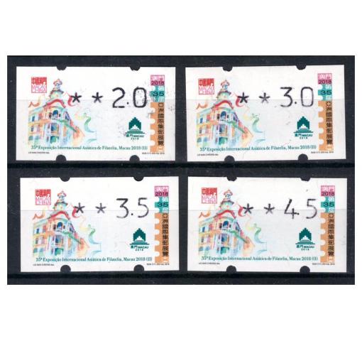 MACAU, Asian Int. Exhibition Macau Electronic Label Stamps (ATM) 2018 **