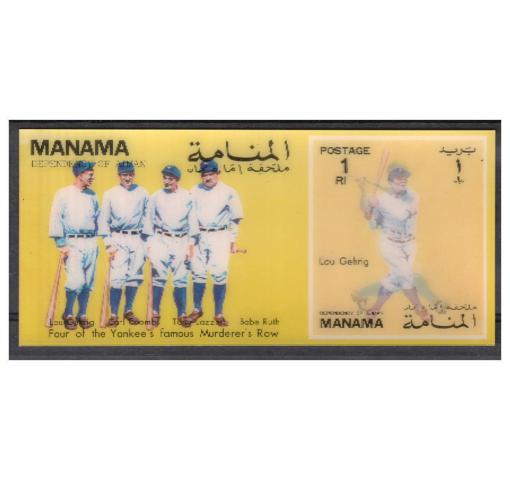 MANAMA, Famous Baseball Players M/S 1972 **