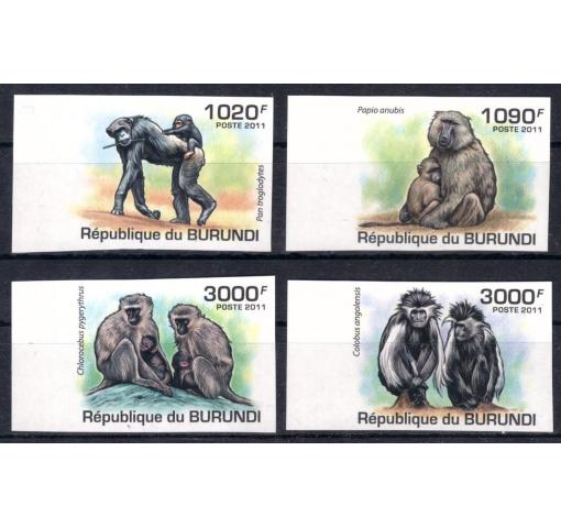 BURUNDI, Monkeys (imperf.) 2011 **