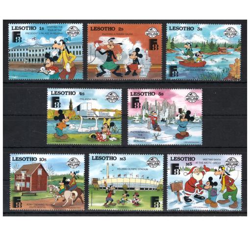 LESOTHO, Walt Disney, Int. Stamp Exhibition FINLANDIA 1986 **