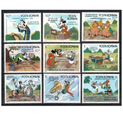 ROMANIA, Walt Disney, 50th Anniversary of Animated Colour Movie 1986 **