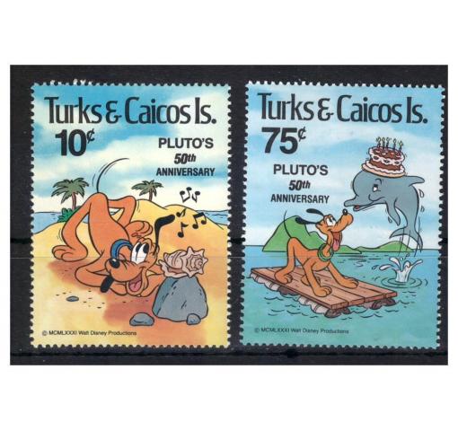 TURKS+CAICOS ISLANDS, Walt Disney, Pluto´s 50th Anniversary 1981 **