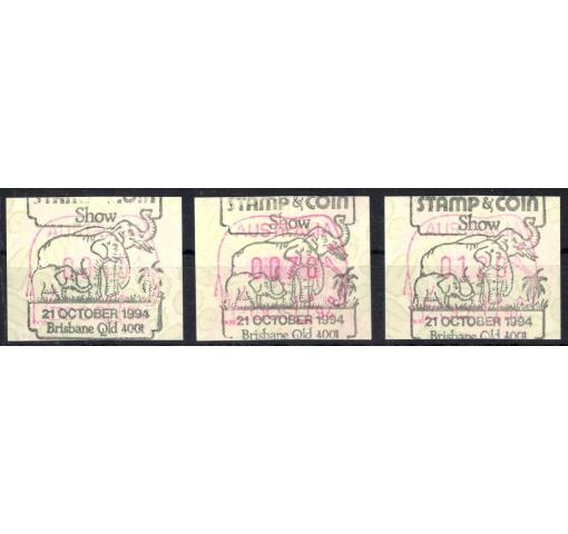 AUSTRALIA, Brisbane Stamp Show Electronic Label Stamps (ATM) 1994 o