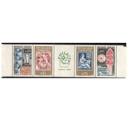 FRANCE, Int. Stamp Exhibition PHILATEC 1964 **