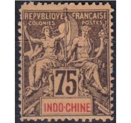 FRENCH-INDOCHINA, 75C. Allegory 1892 (*)