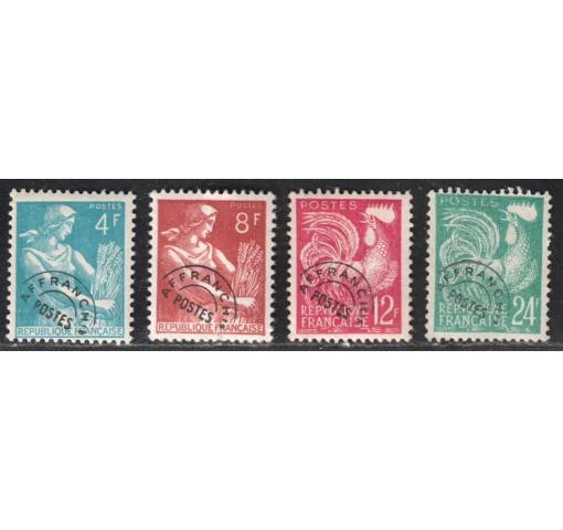 FRANCE, Harvester and Cock Pre-cancellation Issue 1954 **