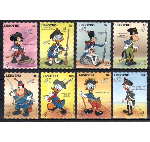 LESOTHO, Walt Disney, 200th Anniversary of French Revolution 1989 **