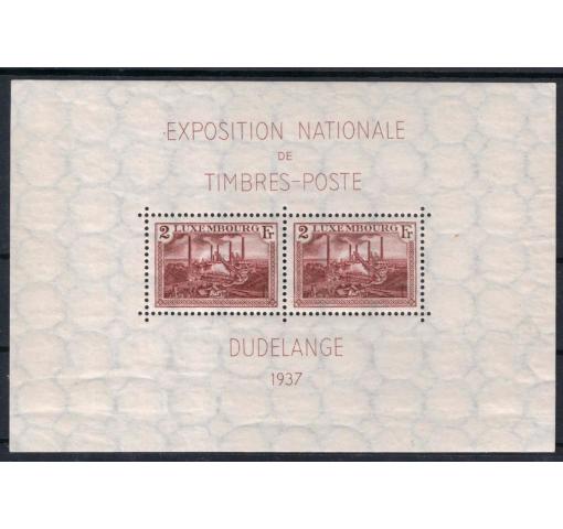 LUXEMBOURG, National Stamp Exhibition M/S 1937 **