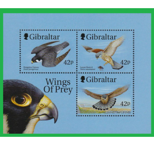 GIBRALTAR, Birds of Prey M/S 1999 **