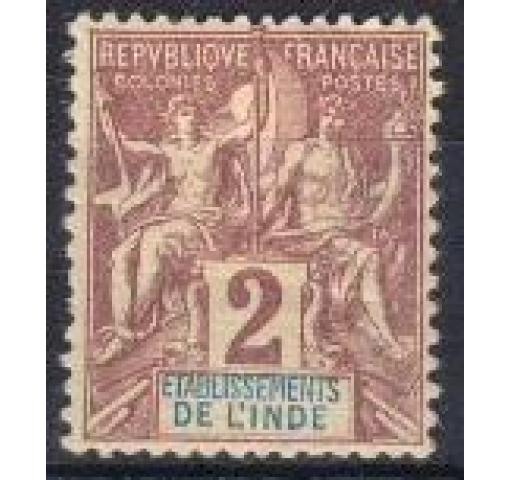 FRENCH INDIA, 2C. Allegory 1892 *