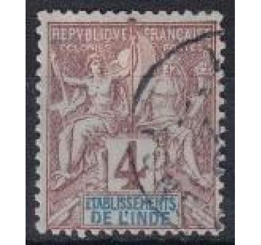 FRENCH INDIA, 4C. Allegory 1892 o