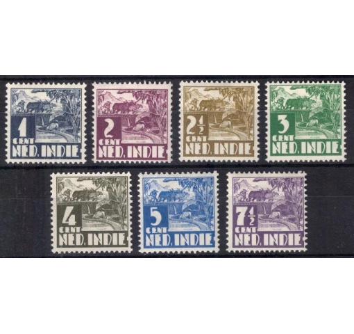 INDONESIA, Netherlands-Indies, 1C.-7 1/2C. Buffalo Definitives 1938/39 **