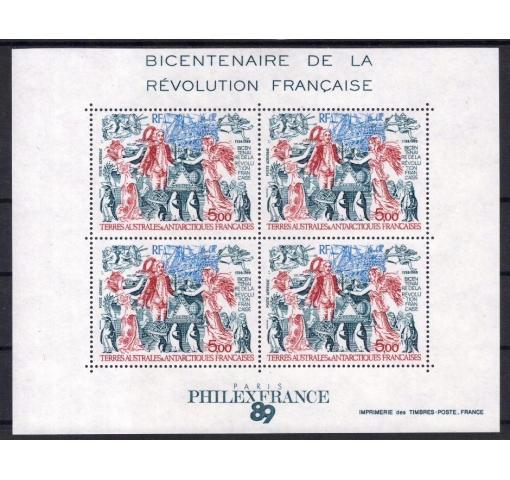 FRENCH ANTARCTIC TERRITORY, Bi-centenary of French revolution M/S 1989 **